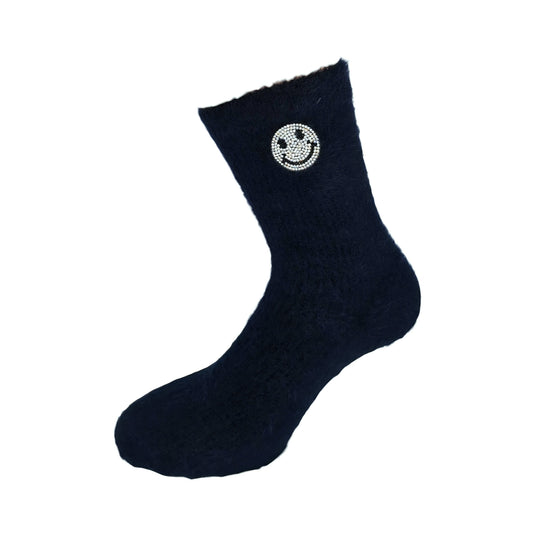 Kuschelsocke Damen Medium Smiley